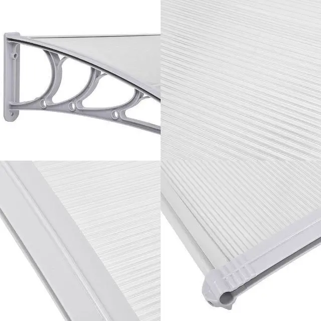 Alt view image 5 of 7 - SlickBlue 40 x 40 Inch Outdoor Polycarbonate Front Door Window Awning Canopy