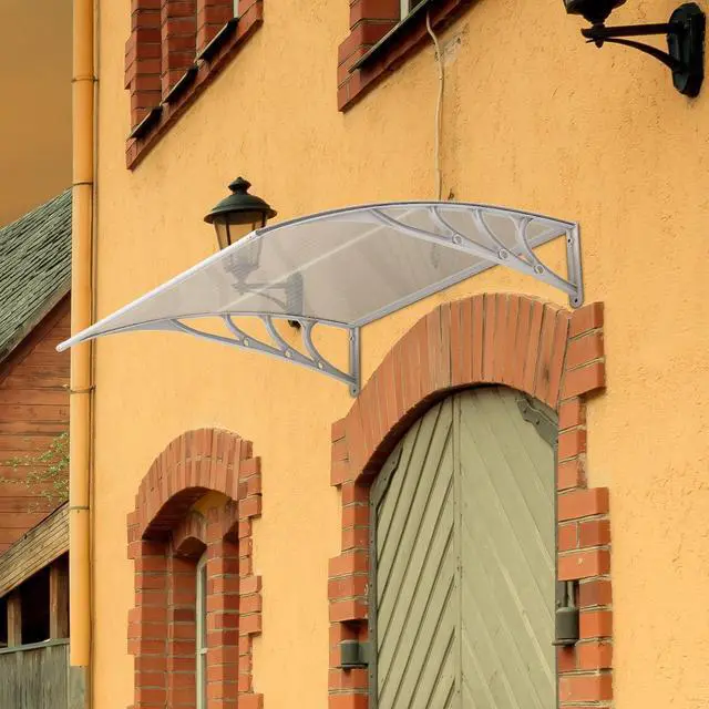 Alt view image 6 of 7 - SlickBlue 40 x 40 Inch Outdoor Polycarbonate Front Door Window Awning Canopy