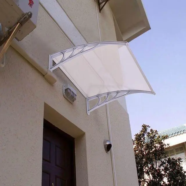 Alt view image 7 of 7 - SlickBlue 40 x 40 Inch Outdoor Polycarbonate Front Door Window Awning Canopy