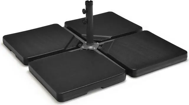 Main image of SlickBlue 4 Pieces 13L Cantilever Offset Patio Umbrella Base with Easy-Fill Spouts