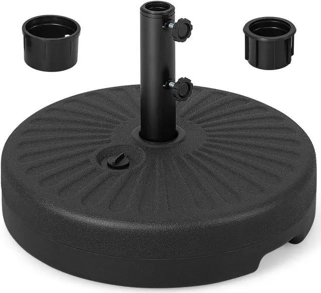 Main image of SlickBlue 19.5 Inch Fillable Round Umbrella Base Stand for Yard Garden Poolside-Black
