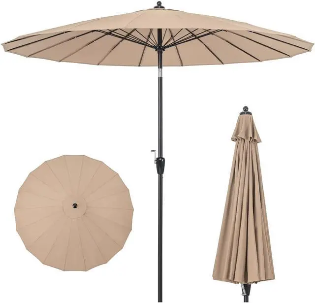 Main image of SlickBlue 9 Feet Round Patio Umbrella with 18 Fiberglass Ribs