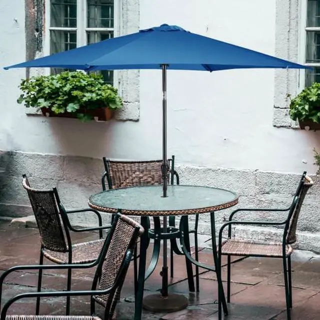 Main image of SlickBlue 9FT Patio Umbrella Patio Market Steel Tilt W/ Crank Outdoor Yard Garden