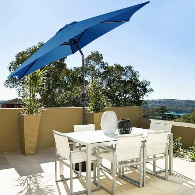 Alt view image 2 of 3 - SlickBlue 9FT Patio Umbrella Patio Market Steel Tilt W/ Crank Outdoor Yard Garden