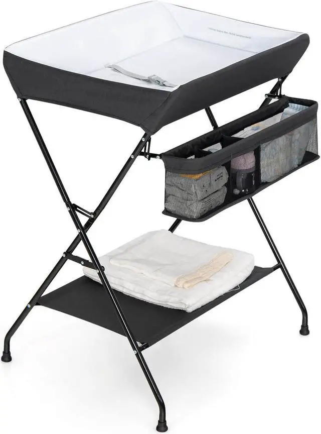 Alt view image 6 of 7 - SlickBlue Baby Storage Folding Diaper Changing Table