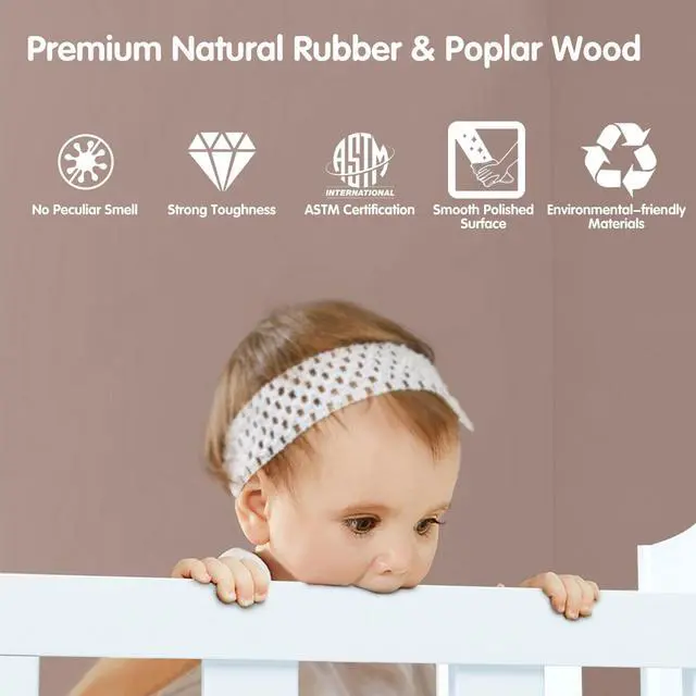 Alt view image 3 of 7 - SlickBlue 2-in-1 Classic Convertible Wooden Toddler Bed with 2 Side Guardrails for Extra Safety