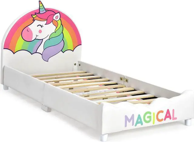 Main image of SlickBlue Children Twin Size Upholstered  Platform Single Bed