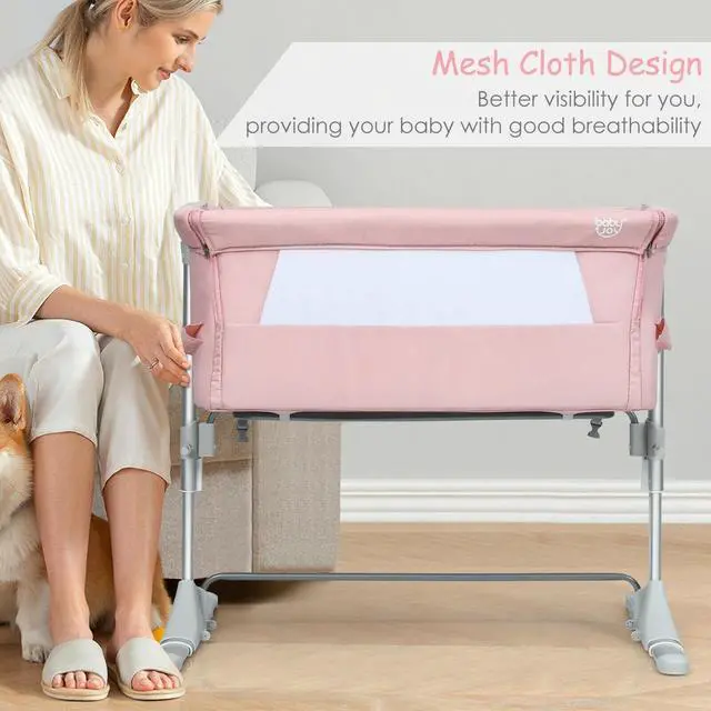 Alt view image 3 of 6 - SlickBlue Travel Portable Baby Bed Side Sleeper  Bassinet Crib with Carrying Bag