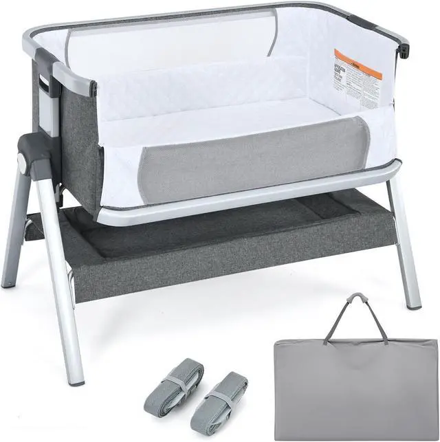 Main image of SlickBlue Baby Bassinet Bedside Sleeper with Storage Basket and Wheel for Newborn