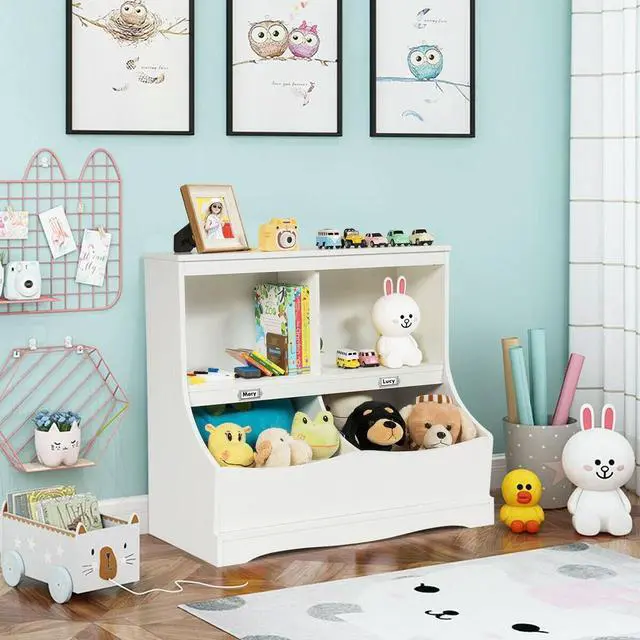 Alt view image 6 of 7 - SlickBlue Kids Floor Cabinet Multi-Functional Bookcase