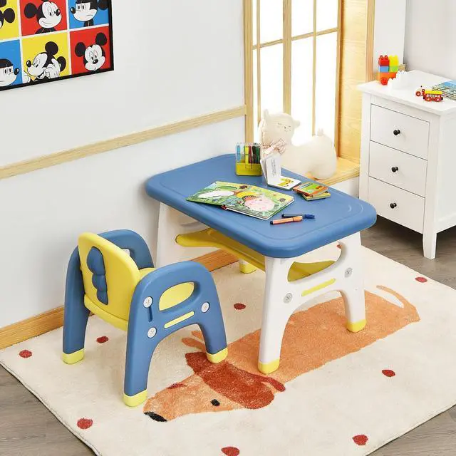 Alt view image 2 of 6 - SlickBlue Kids Activity Table and Chair Set with Montessori Toys for Preschool and Kindergarten