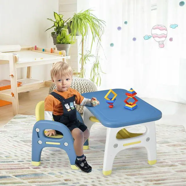 Alt view image 4 of 6 - SlickBlue Kids Activity Table and Chair Set with Montessori Toys for Preschool and Kindergarten