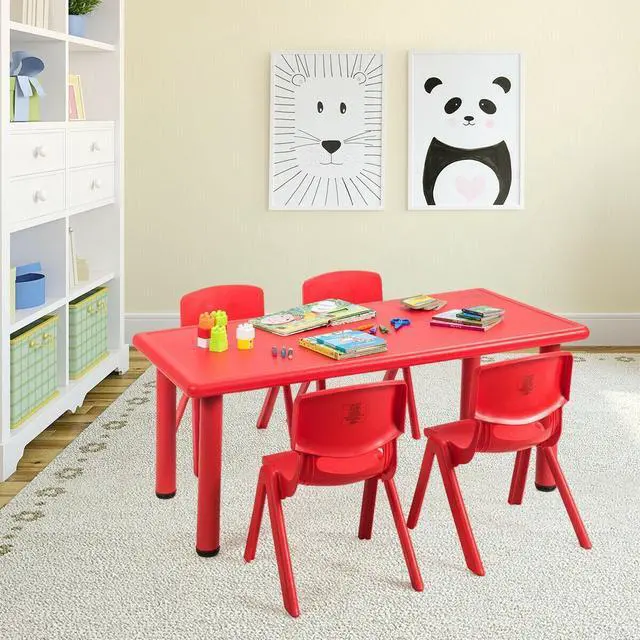 Alt view image 2 of 7 - SlickBlue Kids Plastic Rectangular Learn and Play Table