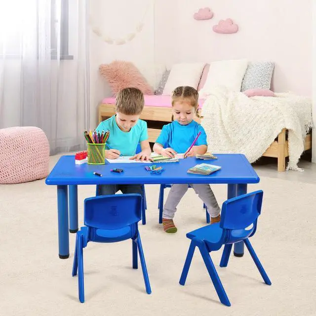 Alt view image 3 of 7 - SlickBlue Kids Plastic Rectangular Learn and Play Table