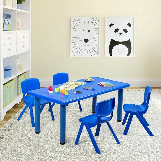 Alt view image 4 of 7 - SlickBlue Kids Plastic Rectangular Learn and Play Table