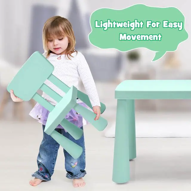 Alt view image 7 of 7 - SlickBlue 3 Pieces Toddler Multi Activity Play Dining Study Kids Table and Chair Set