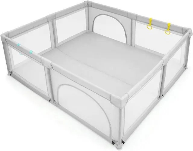 Main image of SlickBlue Large Infant Baby Playpen Safety Play Center Yard with 50 Ocean Balls