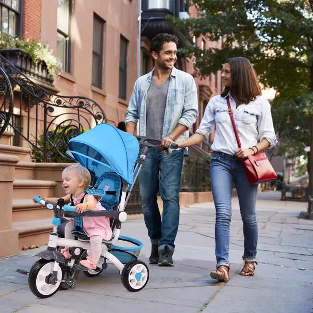 Alt view image 5 of 6 - SlickBlue 4-in-1 Detachable Baby Stroller Tricycle with Round Canopy
