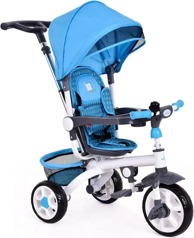 Main image of SlickBlue 4-in-1 Detachable Baby Stroller Tricycle with Round Canopy