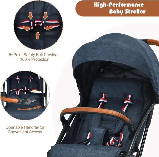 Alt view image 4 of 6 - SlickBlue Lightweight Aluminium Frame Baby Stroller with Net