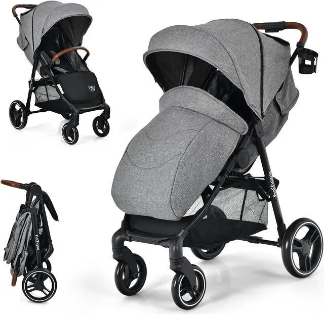 Main image of SlickBlue 5-Point Harness Lightweight Infant Stroller with Foot Cover and Adjustable Backrest