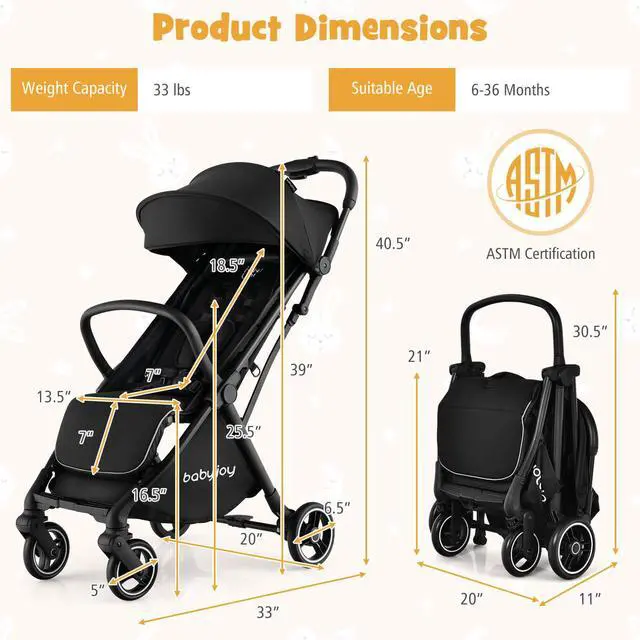 Alt view image 4 of 6 - SlickBlue One-Hand Folding Portable Lightweight Baby Stroller with Aluminum Frame