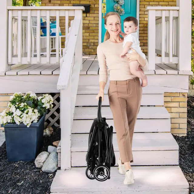 Alt view image 2 of 6 - SlickBlue One-Hand Folding Portable Lightweight Baby Stroller with Aluminum Frame