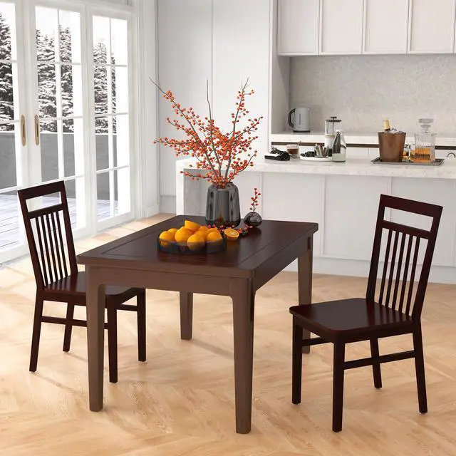 Alt view image 3 of 7 - SlickBlue Set of 2 Farmhouse Dining Chair with Slanted High Backrest