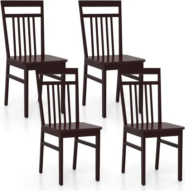 Alt view image 2 of 7 - SlickBlue Set of 2 Farmhouse Dining Chair with Slanted High Backrest