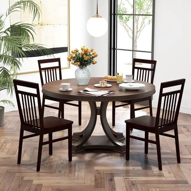 Alt view image 4 of 7 - SlickBlue Set of 2 Farmhouse Dining Chair with Slanted High Backrest