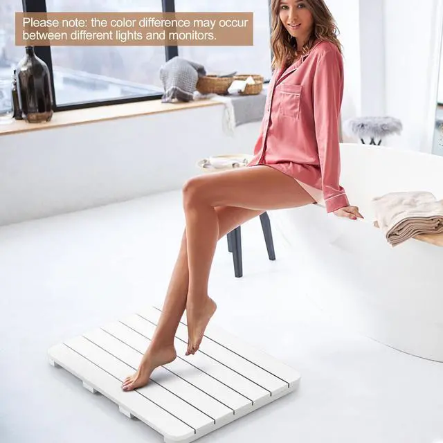 Alt view image 2 of 6 - SlickBlue Waterproof HIPS Bath Spa Shower Mat with Non Slip Foot Pads