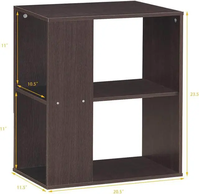 Main image of SlickBlue 2-Tier Side End Table with Storage Shelves