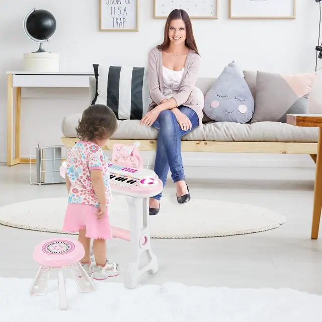 Alt view image 4 of 7 - SlickBlue 37-key Kids Electronic Piano Keyboard Playset