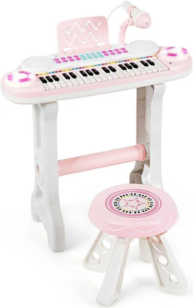 Alt view image 7 of 7 - SlickBlue 37-key Kids Electronic Piano Keyboard Playset