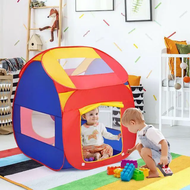 Alt view image 2 of 7 - SlickBlue Portable Kid Play House Toy Tent with 100 Balls
