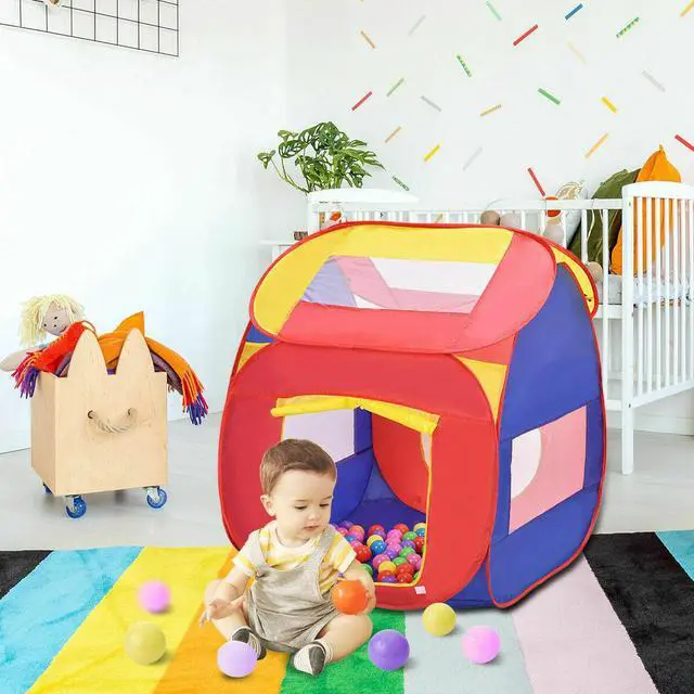 Alt view image 4 of 7 - SlickBlue Portable Kid Play House Toy Tent with 100 Balls