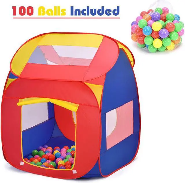 Alt view image 7 of 7 - SlickBlue Portable Kid Play House Toy Tent with 100 Balls