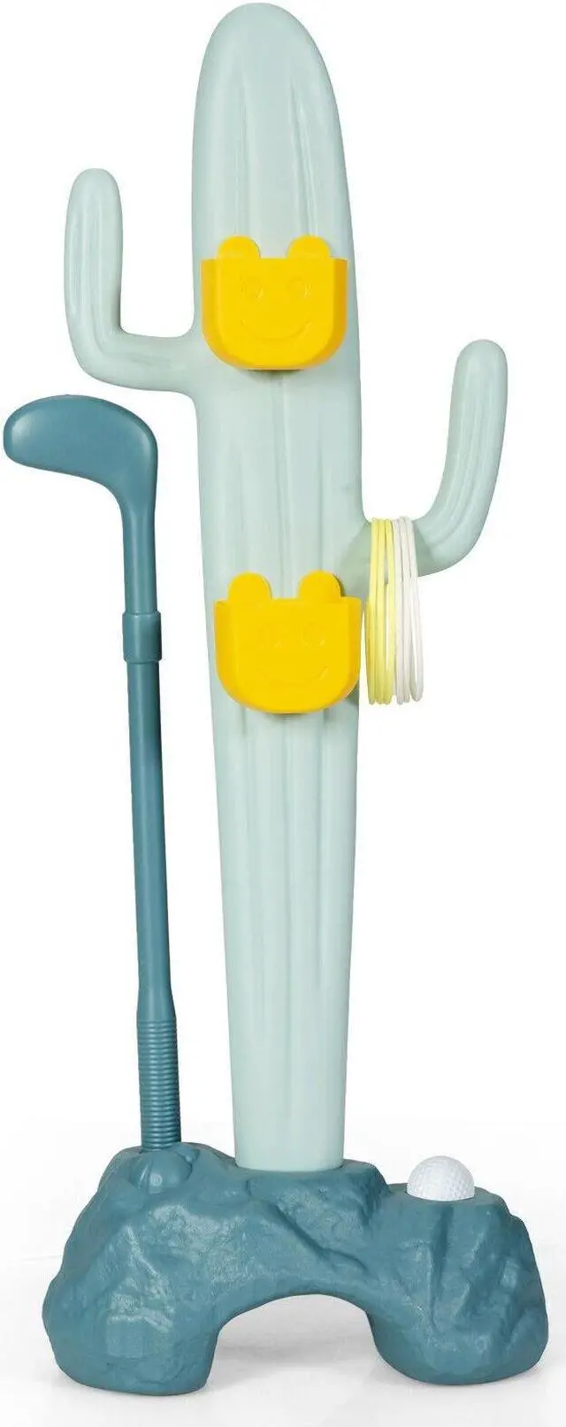 Alt view image 2 of 7 - SlickBlue 3-in-1 Cactus Toy Stand Sports Activity Center with Golf and Ring-Toss