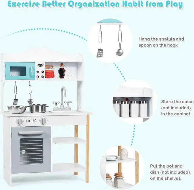 Alt view image 6 of 7 - SlickBlue Kids Kitchen Cookware Pretend Cooking Food Play Set