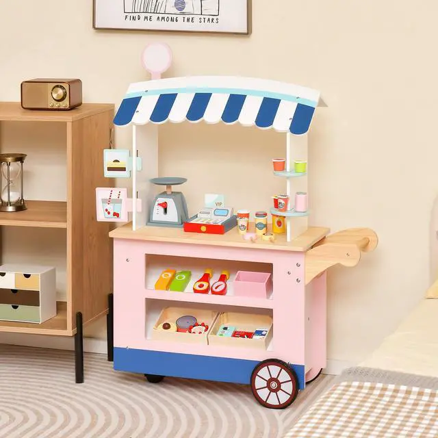 Alt view image 4 of 7 - SlickBlue Toy Cart Play Set with POS Machine and Lovely Scale