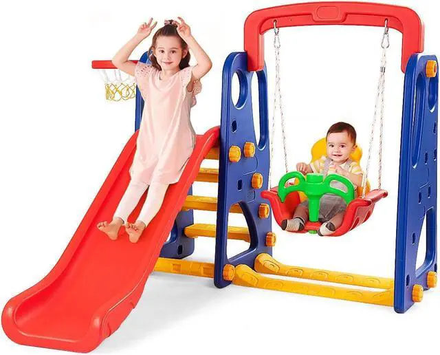 Alt view image 6 of 7 - SlickBlue 3-in-1 Junior Children Climber Slide Playset