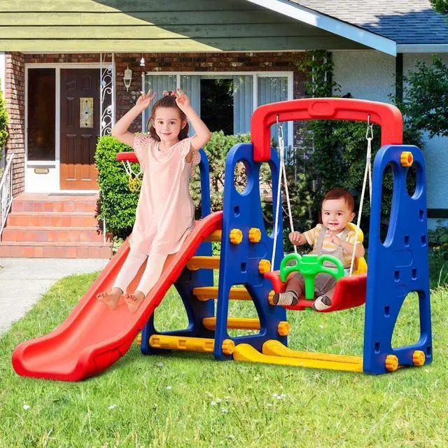 Alt view image 4 of 7 - SlickBlue 3-in-1 Junior Children Climber Slide Playset