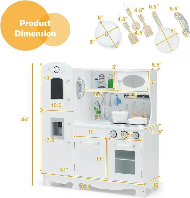 Alt view image 2 of 7 - SlickBlue Kitchen Pretend Play Cookware Set Toys for Kids with Water Dispenser