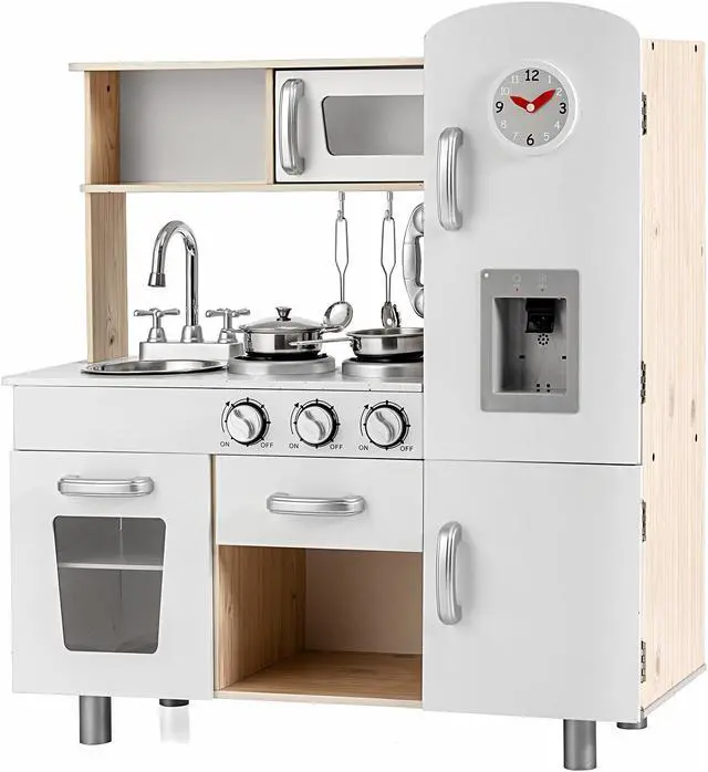 Main image of SlickBlue Vintage Play Kitchen Pretend Kids Cooking Playset Toys with Water Dispense