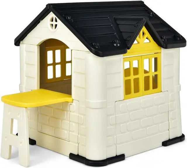 Main image of SlickBlue Kid's Playhouse Pretend Toy House For Boys and Girls 7 Pieces Toy Set