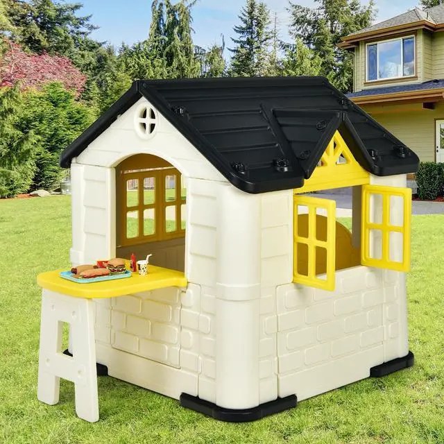 Alt view image 3 of 7 - SlickBlue Kid's Playhouse Pretend Toy House For Boys and Girls 7 Pieces Toy Set
