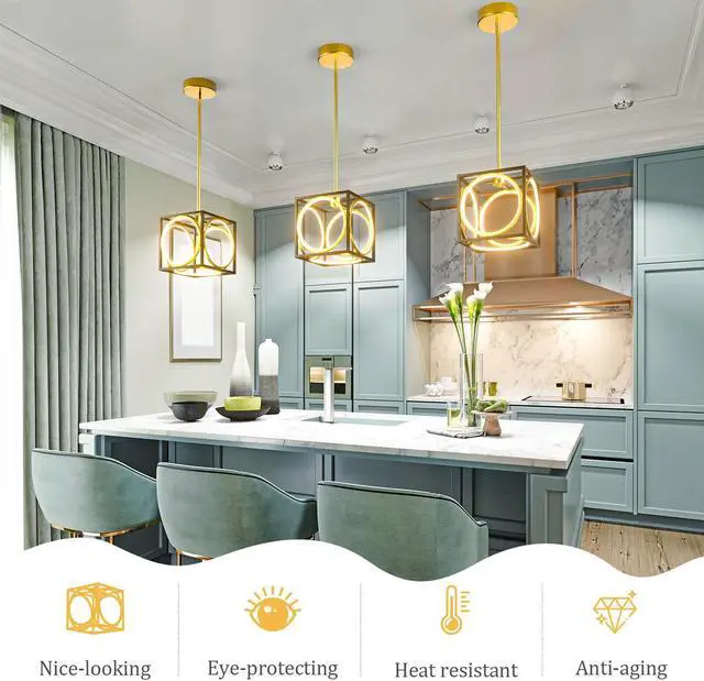 Alt view image 3 of 7 - SlickBlue Modern LED Pendant Light with 42 Inches Adjustable Suspender