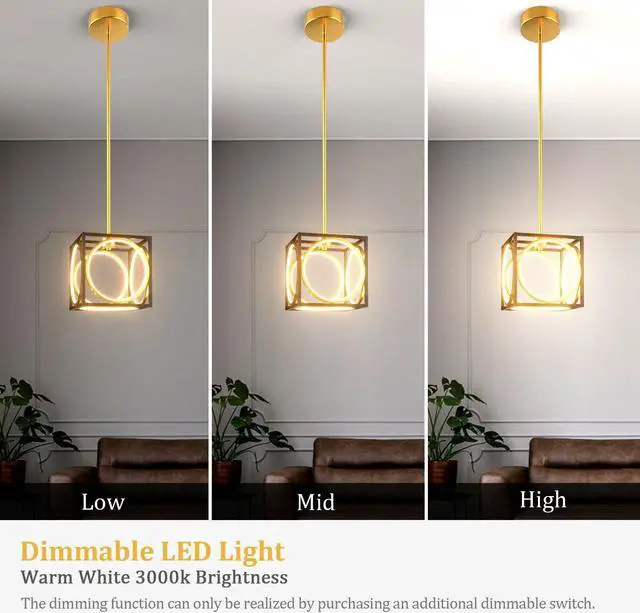 Alt view image 5 of 7 - SlickBlue Modern LED Pendant Light with 42 Inches Adjustable Suspender