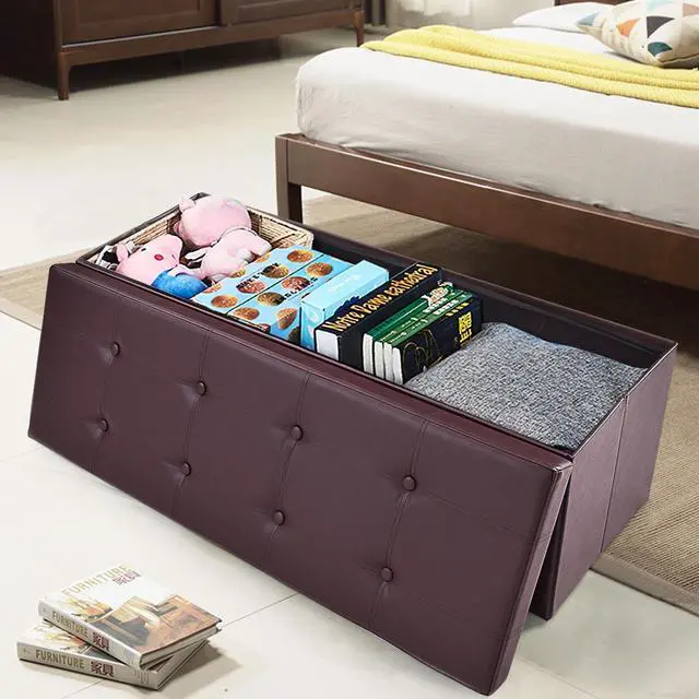 Alt view image 4 of 7 - SlickBlue 45 Inches Large Folding Ottoman Storage Seat