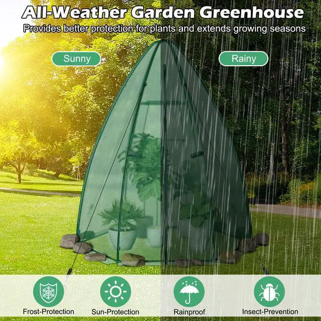 Alt view image 7 of 7 - SlickBlue Portable Mini Greenhouse with All-Weather PE Cover
